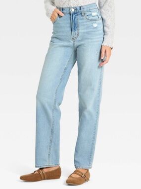 Universal Thread Light Wash vintage High-Rise Straight Jeans k